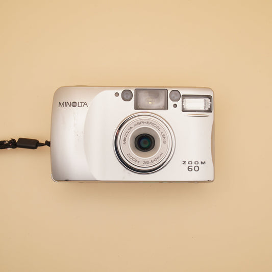 Minolta Zoom 60 Compact Point and Shoot 35mm Film Camera integrated flash