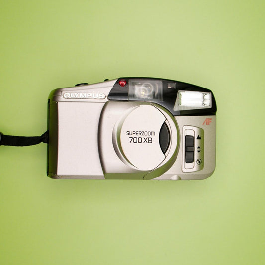 Olympus 700XB Compact Point and Shoot 35mm Film Camera [Silver] - Last Camera Store