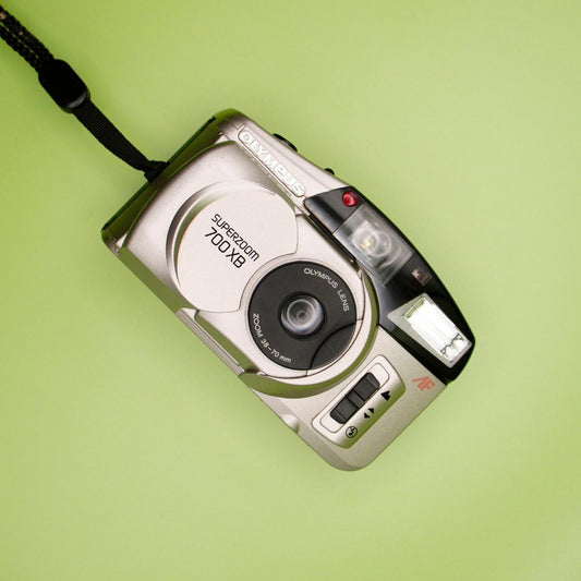 Olympus 700XB Compact Point and Shoot 35mm Film Camera [Silver] - Last Camera Store